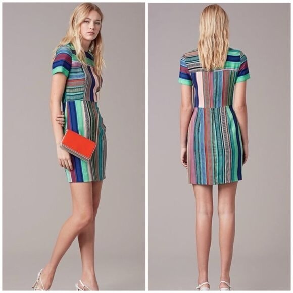 Diane von Furstenberg Short-Sleeve Tailored Dress Size 12 - Picture 1 of 12